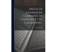 Précis De Grammaire Comparée De L'anglais Et De L'allemand...