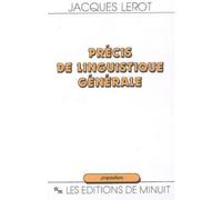 Précis de linguistique générale - - Jacques Lérot - Minuit - Livre