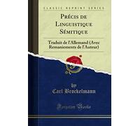 Précis de Linguistique Sémitique: Traduit de l'Allemand (Avec Remaniements de l'Auteur) (Classic Reprint)