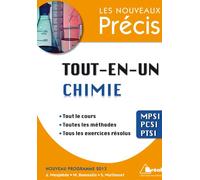 Précis tout en un chimie MPSI PCSI PTSI – Cours, méthodes et exercices résolus – Bréal