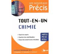 Précis tout en un chimie MPSI PCSI PTSI: Tout le cours, toutes les méthodes, tous les exercices résolus