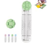 Precise 4 in 1 Paper Cutter, 4 Style Multi-Function Trimmer, Paper Perforator Tool for Cutting Papers with Wave, Dotted & Creasing (Green)