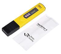 Precise Digital LCD Water Quality Testing Pen Purity Filter TDS Meter Tester 0-9990 PPM Temp Portable practical water quality detector (Color : Red)(Yellow)