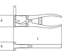 Préciseuse à levier Beta modèle lourd 1092V, taille:180 mm