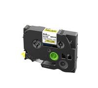 PrecisGear 1 3 6 10PCS Tube TUBINE THALBINE ÉTIQUETT RABLEAU Compatible avec HSE231 HSE221 HSE211 HSE611 HSE621 HSE631 pour Le numéro de pièce HSE231 HSE221 HSE211(12MM1PK Black on Yellow)