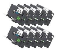 PrecisGear 10pk 24 mm 251 Bandes compatibles avec 251 Rubans d'étiquette laminés Noirs sur Blanc pour Le Fabricant d'étiquettes PTE550W PTP710BT Universal Remplacement