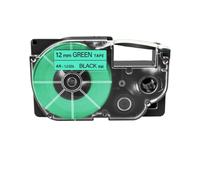 PrecisGear 1pcs 9 12 18 24 mm Coque d'étiquette Compatible avec - d'étiquette xr-12we xr-18we xr-9we xr-12x xr-12yw kl-120 kl-820 kl-780(Black on Green)