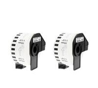 PrecisGear 2 Rouleaux d'étiquettes Continues compatibles avec DK-22225 38mm x 30,48 m for imprimante Thermique QL-700 QL-800 avec Support en Plastique