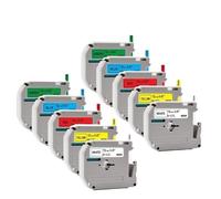 PrecisGear 3~10pk Couleur Mixte M-K231 Tapé d'étiquette Compatible avec Remplacement pour Le numéro de pièce M231 MK231 M-231 pour l'étiquetage(10PK Mixed Color)