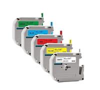 PrecisGear 3~10pk Couleur Mixte M-K231 Tapé d'étiquette Compatible avec Remplacement pour Le numéro de pièce M231 MK231 M-231 pour l'étiquetage(5PK Mixed Color)