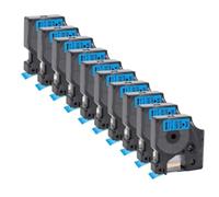 PrecisGear 5 10pcs Compatible D1 45013 45018 45010 Risque d'étiquette 12 mm Noir sur Blanc Jaune Fonctionne avec 160 280 imprimante d'étiquette pour Le numéro de pièce D1(10PK 5Mixed Colors)