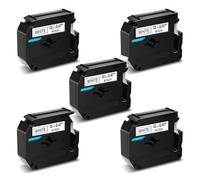 PrecisGear 5 10pk Black on White Label Tape 9 12 mm Compatible avec PT 70BM PT M95 PT 90 PT 55BM M K231 MK231 131 431 Printer(5PK Black on White)