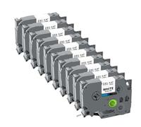 PrecisGear 5/10pk Compatible avec Le Ruban Label White Tze231 Tze Tze Fonctionne avec TZE 231 TZE131 631 334 335 pour PTH110 Maker(10PK Black on Blue)