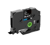 PrecisGear 6/9/12/18/24 mm TZ Étiquette Blanche Ruban Lamination Tze231 TZE241 TZE251 TZE221 Compatible avec l'imprimante d'étiquette PT H100 PT D600(Black on Silver)