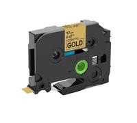 PrecisGear 6/9/12/18/24 mm TZ Étiquette Blanche Ruban Lamination Tze231 TZE241 TZE251 TZE221 Compatible avec PT H100 PT D600(Black on Gold)