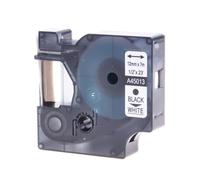PrecisGear Black on White Label Tape 12mm Compatible with D1 45013 40913 43613 Label Maker(Black on Silver)