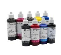 PrecisGear Bouteille d'encre pigmentée Universelle de 100ML, Recharge de 9 Couleurs, Compatible avec P600 P800 P808 P608 Stylus Pro 3800 3880