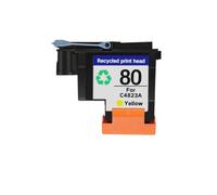 PrecisGear Compatible with Printhead for Designjet Series 1050 1055 1055cm 1050c Plus in Black Cyan Magenta Yellow Replacement 80 C4820A C4821A C4822A C4823A(1Y)