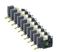 PrecisGear Étiquette de Tube Thermique 10pcs pour Le Fabricant d'étiquettes Compatible avec HSE-231 HSE-211 221 241 251 611 621 631 641 651 pour Le numéro de pièce HSE-231(10PK Hse-621)