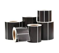 PrecisGear Étiquette en Papier synthétique PP Noir à Transfert Thermique, Compatible avec la Feuille 30x40x50x60x70x80x90x100mm(40x15 2200PCS)