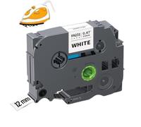 PrecisGear Fabric de Fer sur Le Ruban à vêtements Compatible avec des Tailles de 24 mm de 24 mm de 24 mm Fonctionne avec FA231 FA3 FA3R FA241 H110(12MM Red on White)