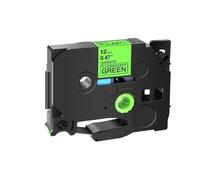 PrecisGear Fabricant d'étiquettes 6mm, 1 pièce, Compatible avec TZ TZE 131 231 431 531 631 731, Ruban Tiers(Black on Fluo Green)