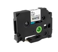 PrecisGear Fit Universel 31 Couleurs Tze 231 234 334 Tapis d'étiquette 12 mm Compatible avec l'imprimante d'étiquette PT-H110 PT-E105 PT-H101C Remplacement du marché secondaire(Dazzling White)