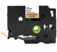 PrecisGear Fit Universel 31 Couleurs Tze 231 234 334 Tapis d'étiquette 12 mm Compatible avec l'imprimante d'étiquette PT-H110 PT-E105 PT-H101C Remplacement du marché secondaire(Fluorescent Orange)