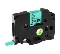 PrecisGear Fit Universel 31 Couleurs Tze 231 234 334 Tapis d'étiquette 12 mm Compatible avec l'imprimante d'étiquette PT-H110 PT-E105 PT-H101C Remplacement du marché secondaire(Black on Green)