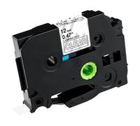 PrecisGear Fit Universel 31 Couleurs Tze 231 234 334 Tapis d'étiquette 12 mm Compatible avec l'imprimante d'étiquette PT-H110 PT-E105 PT-H101C Remplacement du marché secondaire(White on Clear)