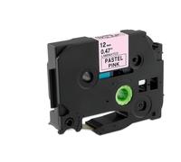 PrecisGear Fit Universel 31 Couleurs Tze 231 234 334 Tapis d'étiquette 12 mm Compatible avec l'imprimante d'étiquette PT-H110 PT-E105 PT-H101C Remplacement du marché secondaire(Pastel Pink)