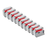 PrecisGear Tape d'étiquette de 12 mm 10pk Compatible avec M-K231 MK 231 MK231 MK-231 631 131 pour Le Remplacement Universel de l'imprimante PT-70 PT-80(10PK Black on Red)