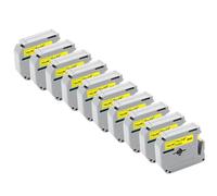 PrecisGear Tape d'étiquette de 12 mm 10pk Compatible avec M-K231 MK 231 MK231 MK-231 631 131 pour Le Remplacement Universel de l'imprimante PT-70 PT-80(10PK Black on Yellow)