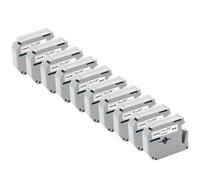 PrecisGear Tape d'étiquette de 12 mm 10pk Compatible avec M-K231 MK 231 MK231 MK-231 631 131 pour Le Remplacement Universel de l'imprimante PT-70 PT-80(10PK Blue on White)