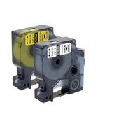 PrecisGear Tubes de rétrécissement Thermique Industriel 6 mm 12 mm Jaune Blanc Compatible avec 18056 18051 18052 Supplies pour Rhino3000 1000(9mmBlack on White)