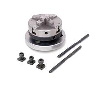 Precision 65 mm- 4 Mâchoires Auto centrage Mandrin avec plaque arrière et T-nuts pour fraisage