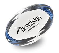 Precision - Ballon d'entraînement de rugby MOMENTUM (Taille 3) (Blanc/Noir/Bleu)