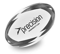 Precision - Ballon d'entraînement de rugby MOMENTUM (Taille 3) (Blanc/Noir/Gris)
