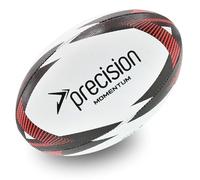 Precision - Ballon d'entraînement de rugby MOMENTUM (Taille 5) (Blanc/Noir/Rouge)