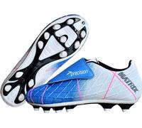 Precision - Bottes de football pour enfants "Matrix" RD3433 (30 UE) (Aquablau/Blanc/Fuchsia)
