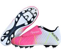 Precision - Bottes de football pour enfants "Matrix" RD3433 (34 UE) (Fuchsia/Blanc/Limon)