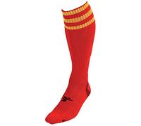 Precision - Chaussettes de foot PRO - Enfant (31 FR-35 FR) (Rouge/jaune)
