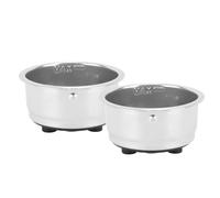 Précision de filtration élevée ultra fine pour accessoire de machine à café semi automatique 304 Qualité alimentaire 51mm Portafilter panier filtre en acier inoxydable 2 tasses