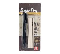Precision Erase Pen - Gomme rétractable pour les tâches d'esquisse | Pointe fine de 3,8 mm avec 5 recharges, poignée légère pour dessin artistique, dessin pour, travail créatif et desi
