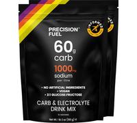 Precision Fuel Carb & Electrolytes Mélange en poudre pour boisson énergétique, 60 g glucides et 1000 mg sodium/L, vegan, goût agrumes, pour entraînements intensifs et sports d’endurance (lot de 2)