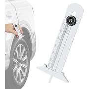 Precision Gauge, Tire Depth Tool, T Shape Tread Checker, Stainless Steel Measuring Ruler, Groove Monitoring Device with Calibration Scale, Vehicle Inspection Tool for Motorcycle and Truck Use