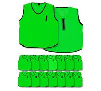 Precision Chasubles d'entraînement numérotées 1-15 Lot de 15 Vert Homme