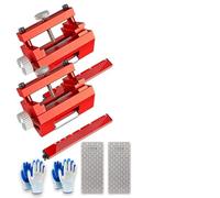 Precision Honing Guide for Chisels and Planes - Chisel Sharpening Jig, Adjustable Metal Chisel Sharpener with 10°-45° Angle Gauge, Honing Tool for 0.1"-2.8" Chisels, Planer Blades, Knives (Red*2PCS)