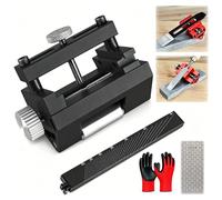Precision Honing Guide for Chisels and Planes - Chisel Sharpening Jig, Adjustable Metal Chisel Sharpener with 10°-45° Angle Gauge, Honing Tool for 0.1"-2.8" Chisels, Planer Blades, Knives (Black*1PC)