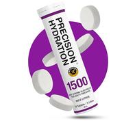 Precision Hydration Lite Comprimés Électrolytes - Multi-Force - Pastille Effervescente Hydratante - Basse en Calories, Sans Gluten, Vegan/Végétarien, Saveur Citron Doux- 1 Tube (1500 mg/l - Violet)